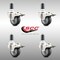 Service Caster 3 Inch 316SS Thermoplastic Rubber Swivel 1-1/4 Inch Stem Caster Set Lock Brake SCC-SS316TTLEX20S314-TPRB-114-4 - alternate 2